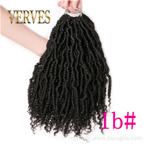 Spring Twist culry kinky Crochet Braid Hair Extensions 12 inch,24 strands/pack Synthetic ombre afro kinky twist hair extensions